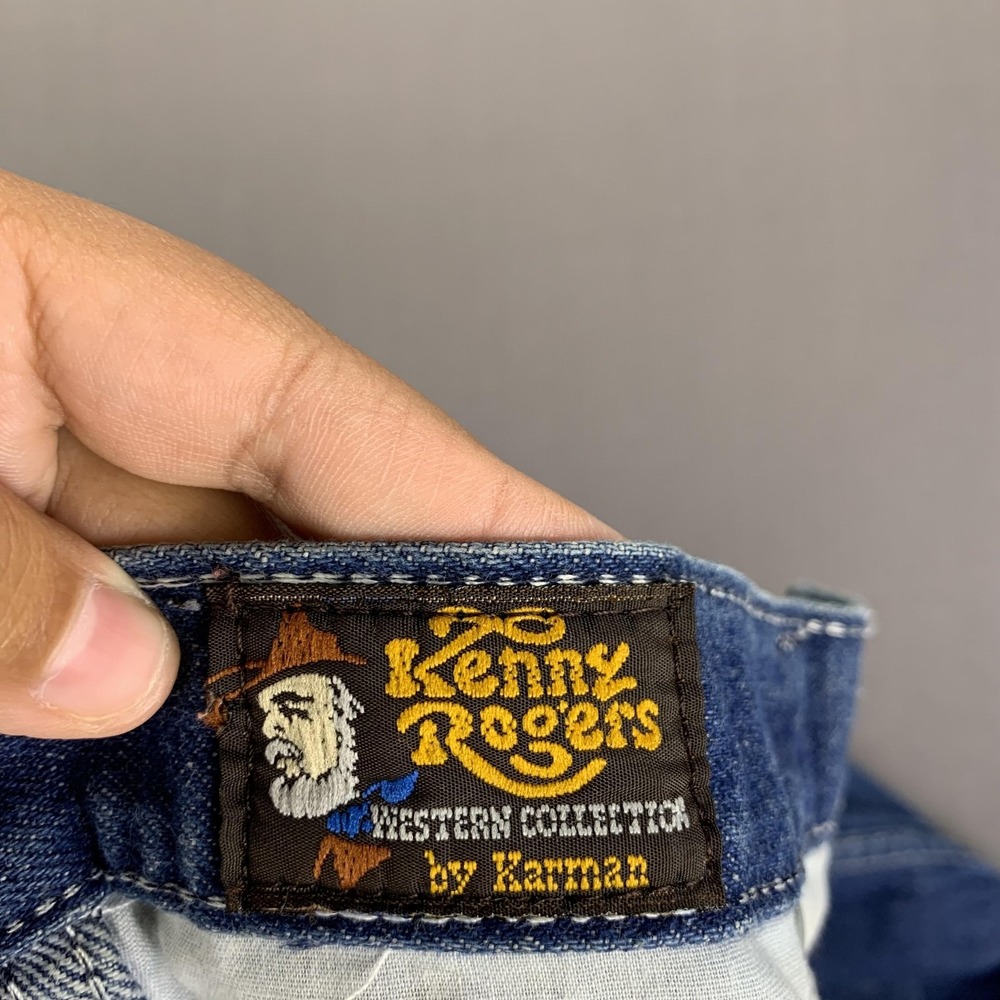 VTG Kenny Rogers Jeans Teen's 15/16 (28x32) Blue Denim Western The Gambler 80s - Picture 9 of 16